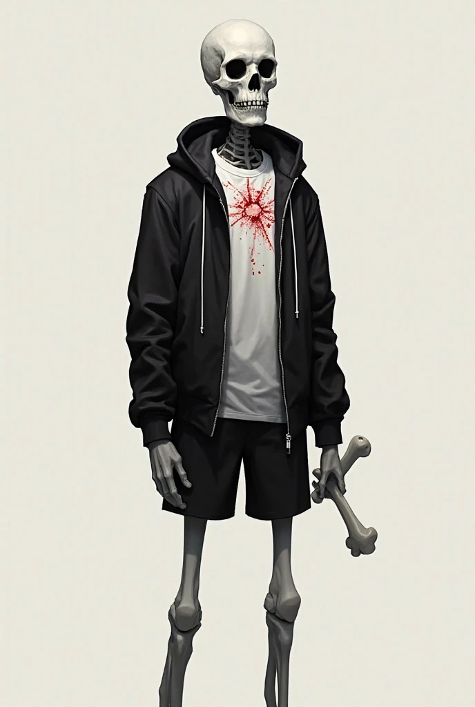 Create an ultra-wide photo of a decrepit zombie wearing an Adidas coat and hood, set against an abstract background. The overall style of the image should be a minimalist fashion with an Artgem twist. The zombie should be rendered in a decrepit and cadaveric style, with a focus on creating a sense of horror and decay. The Adidas coat and hood should be rendered in high detail, with a focus on capturing the texture and style of the clothing. The background of the image should be an abstract design, with a focus on creating a sense of depth and contrast to the foreground. The image should be rendered in a wide format, with a focus on creating a sense of scale and drama to the scene.