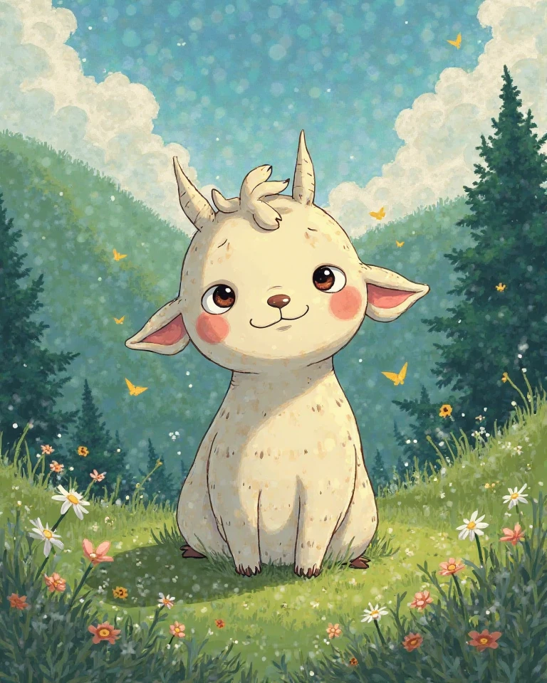 Sunlight, summer (grass, forest, open area) forest, trees, grass, rocks, clouds, blue sky, full_body, Kemono, white fur, pink small tight anus , anus show , pink small penis , (lamb, lamb horn) anatomically correct , male, furry, (fluffy | soft body), naked, blushing, innocent, brown hoof, (standing shyly, ass shot), bright | light blue pupils, innocent look, blush | detailed face, facing_viewer (high_quality, best_quality:1.2), (detailed_background:1.3), (detailed_fur:1.3), (Highly_detailed:1.2),(absurd_res:1.1) uploaded_on_e621, ambient_sun_light, reality_ray_tracing, solo, (front_view),  [white body_fur],