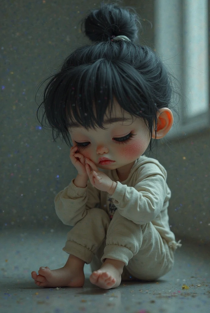 crée moi un chiot tres mignon avec un air triste surr plusieur situation 