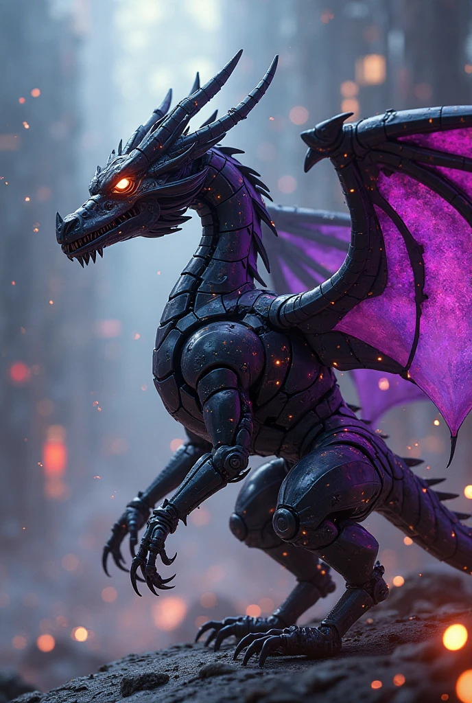 anthropomorphic dragon,alien,Blue eyes,black skin, legs:Digitation,alien body shape, 1 girl, full length, furry