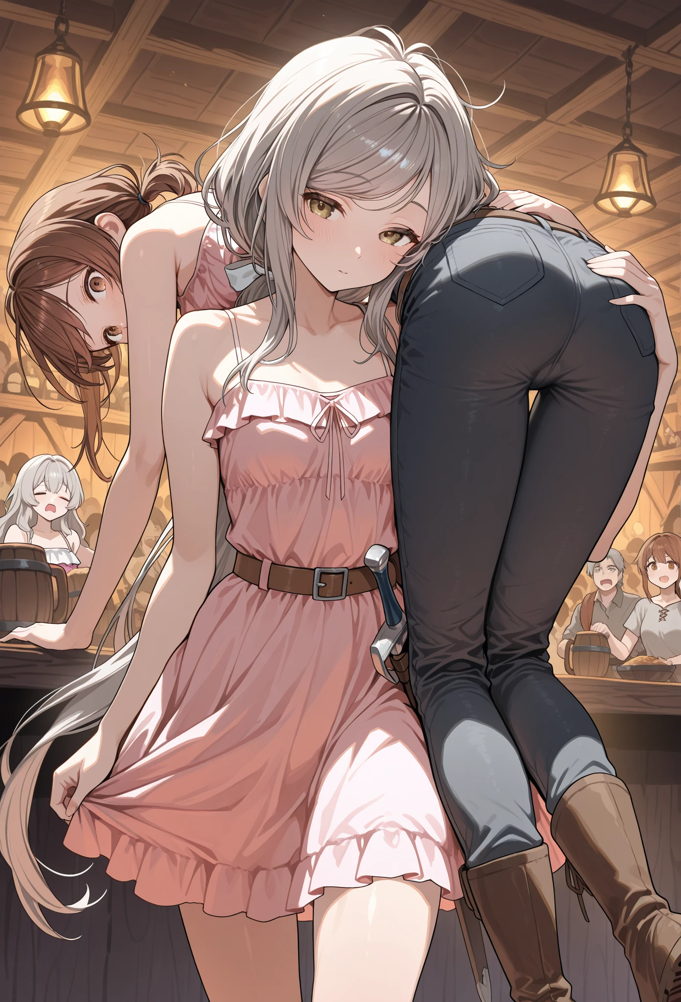 A girl receiving an oil massage