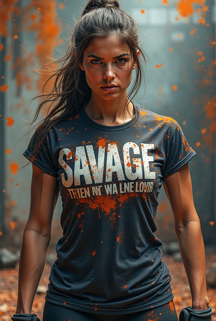Camiseta vetorial centralizada, isometric, uma jovem, negroid, pele escura, com dreads para cabelo, she's a model, She's wearing a trendy dress, ela tem 20 anos, Her hair is on fogo, her hair is shaking in flames, assim como lina no dota 2, fogo, her hair is pure fogo, she is black, has pele escura, confiante, comandando, Robotic Landscape, 4K, High definition, ultrarealistic, realismo
