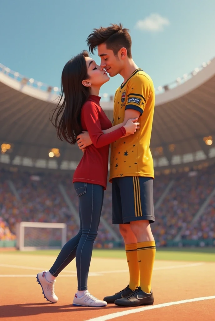 A cover for my song titled goals and kisses that talks about football 