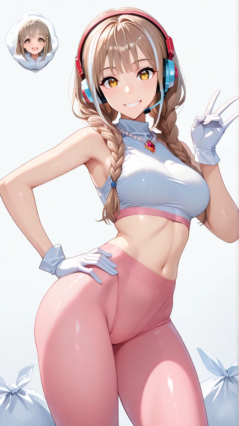 (masterpiece, best quality:1.2), 1girl, solo, standing split