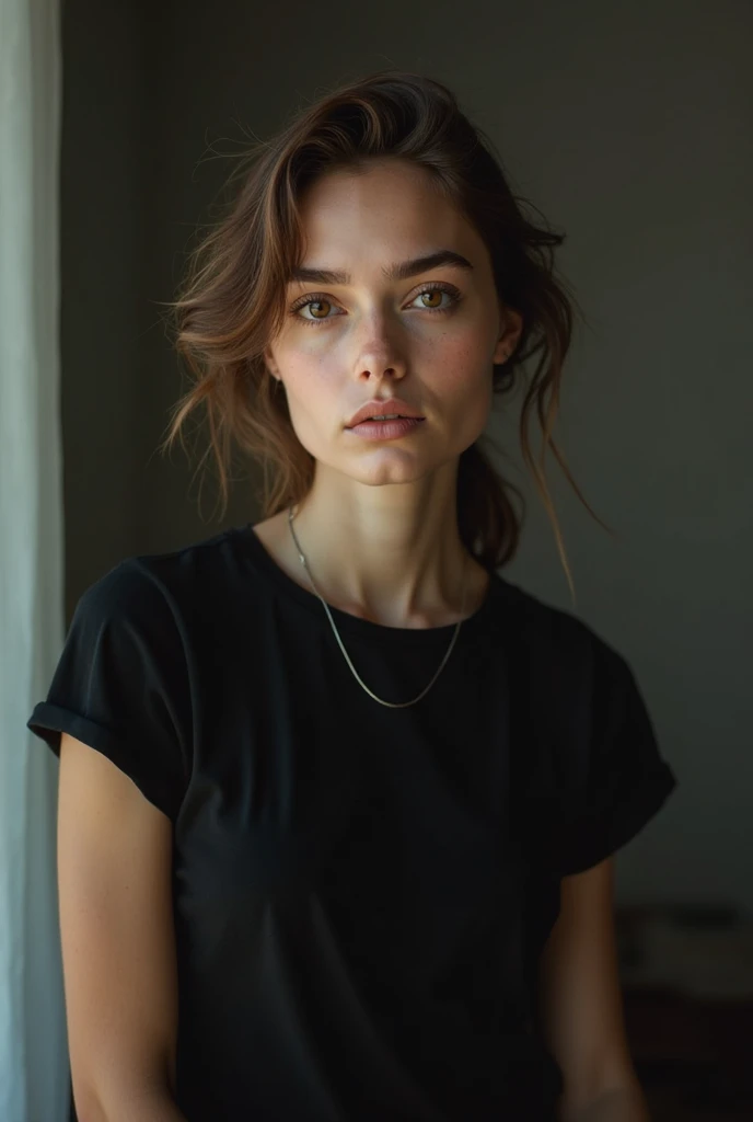 (chef-d&#39;œuvre, Photoréaliste:1.4, extrêmement complexe:1.3, radiosité, cartographie des photons, dtx, 8k), ((((collier gros plan, t-shirt blanc, humide,  [détail de la peau:taches de rousseur:0.7], naturel, mannequin adolescente de 19 ans), Pièce sombre, ((douche en pierre, douche en verre, faire le ménage)))
