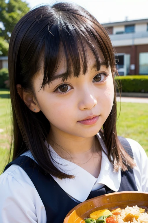 (Two 10-year-old Japanese elementary school girls), 110cm tall with super enormous-breasted, (super enormous breasts), wearing baby blue micro , baby blue micro mini tank tops (navel-baring), carrying school bags, and my vagina is being touched by 10-year-old Japanese elementary school boys 110cm tall on the way to school,