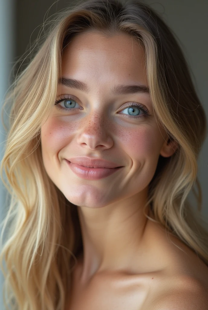 (saturated, film grain:1.3), realistic, close up on face, photo of BrandyGordon, smiling <lora:BrandyGordon_v1:.9>