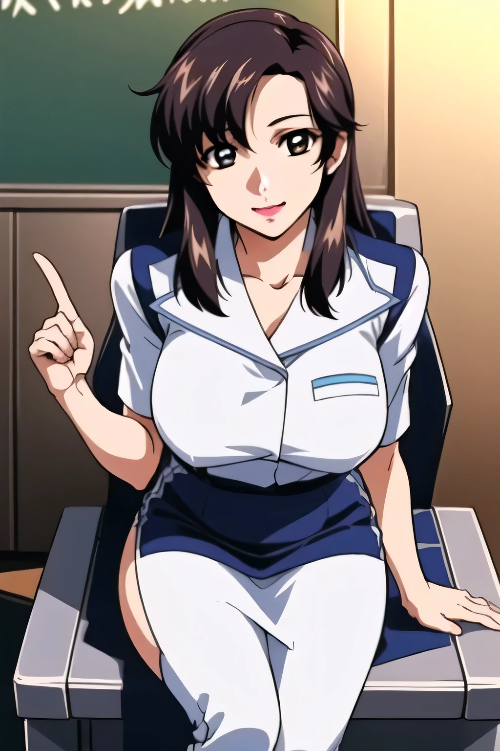 smile,Please draw a more delicate expression, white boots , (((office lady uniform))),( I'm getting close to 40、mature attractive woman with stylish eyes {X} Please draw a more delicate expression),(white blouse),(black micro mini skirt)(blue panties),I'll do it myself、 amazing,I need it for work、frown, draw 5 fingers accurately 、It's very important at work,, Inside the company , I'm getting close to 40です、mature attractive woman with stylish eyes, , Big Breasts, thin waist , , ,I'll do it myself,