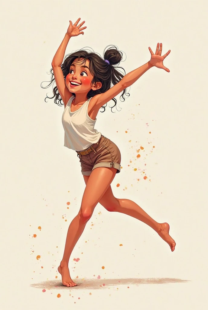 high quality,A happy and cute girl,The transition is natural,European and American cartoons,Game CG
