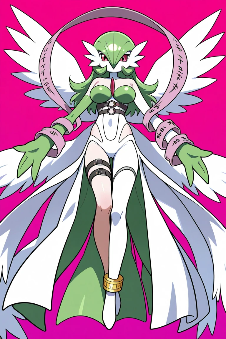 score_9, score_8_up, score_7_up, source_furry , masterpiece, best quality, 
  <lora:IronValiant:1.2> ironvaliantsv,  (pokemon \(creature\)), solo, green hair, colored skin, (white skin:1.2), pink eyes, arm blade, colored sclera, (metallic skin:1.2), robot joints, gigantic breasts, nature, cave, grassland, sunlight, crystal,