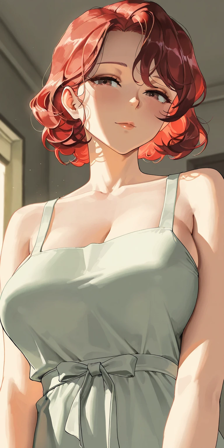 My mother is pale, with blond hair, cut to the shoulders. She is taller than me, the top of my head meets the bottom of her chin, giving me a perfect view of your G size breasts. It's hard not to feel jealous of her size compared to me, from what I can tell, I inherited my breast size from the women on my father's side of the family. My mom is wearing a cute sundress that shows a lot of her cleavage. Oh, the urge I have to just stick my face in there and take a nap. I bet they're more comfortable than any pillow on Earth.