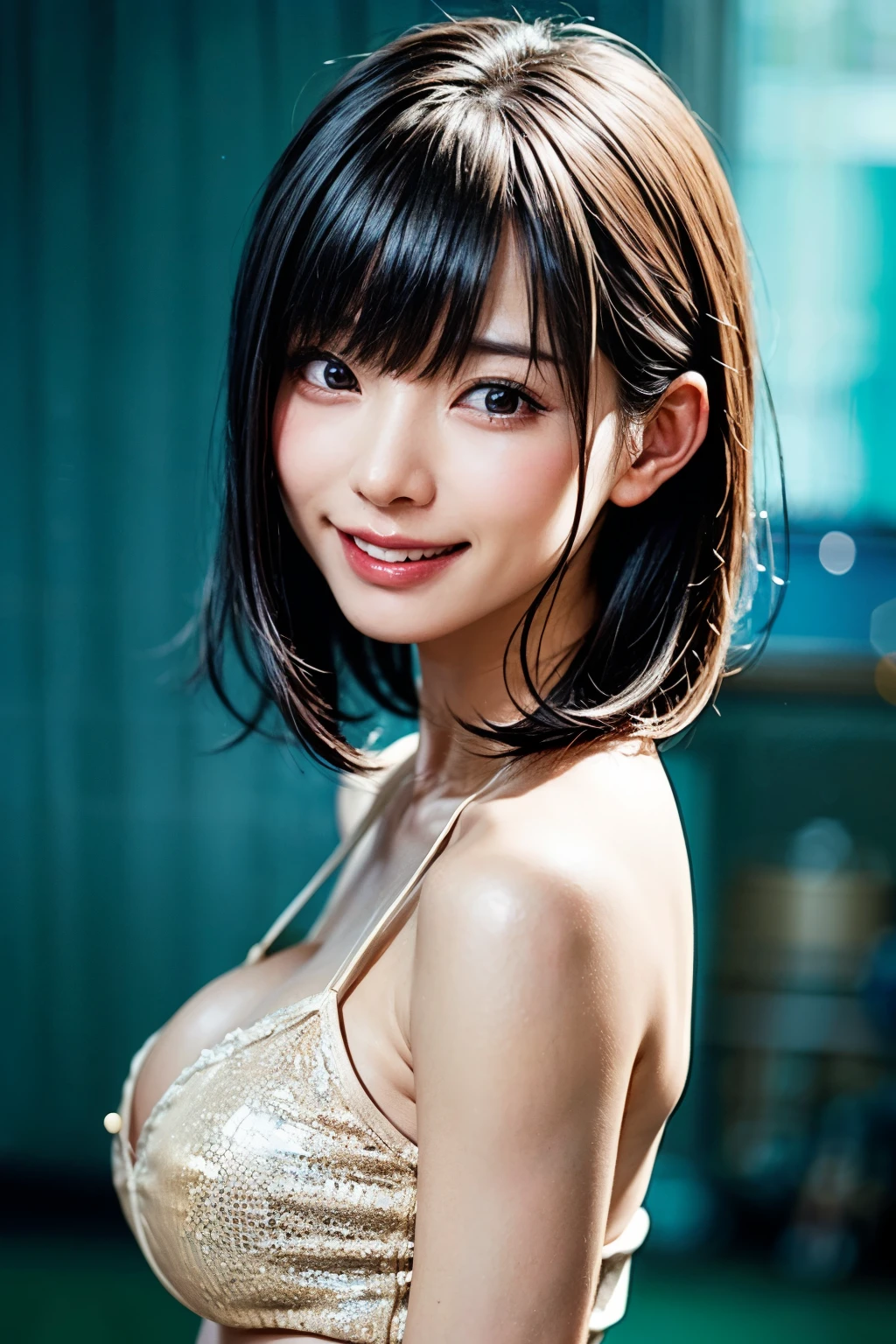 (sit)、(highest quality:1.5)、(Real:1.5)、(1 person:1.5)、(Very detailed)、(High resolution)、8k、(Wear a one-piece dress with lace)、(Small breasts)、 Natural color lip、Cute smile、20 year old girl、(beautiful and delicate face)、(Perfect and beautiful face)、(Big Eyes)、(beautiful and delicate face)、(Beautiful and balanced eyes)、Perfect and beautiful double eyelids、Perfect and beautiful face、Arched eyebrows、Thin eyebrows、Feminine poses、Small face、(Slim figure)、Beautiful and thin nose、Beautiful Skin、(ミディアムBob Hair)、Bob Hair、Natural Bangs、Fair skin、Front lighting 、(Lighting the face)、Deep blue eyes、Narrow waistline、(lavenderいっぱいの公園)、(Slim legs)、lavender、Cleavage、ベンチにsit、
