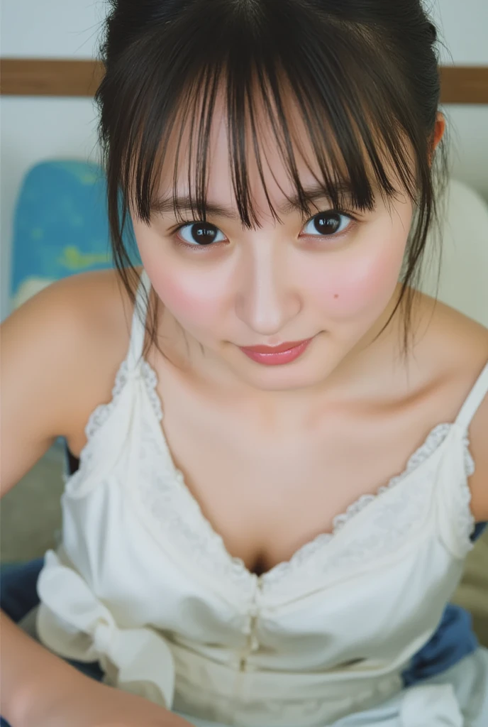 この画像の詳細promptは以下の通りです:
**prompt:**
Japanese beautiful girl lying down、Depicts a scene where a person is running their hands through their hair。She is wearing a thin white outfit、Its soft texture and delicate contrast with the skin are emphasized.。The background is simple、Blurred to highlight her beauty。The pose is natural、Her eyes are fixed on the camera、It gives a friendly and attractive impression。The technique of illustration、Particular attention was paid to the fine details of skin texture and hair.、Creates a realistic photo-like finish。It will be depicted in portrait mode.。
**Specific elements:**
- 日本人美少女キャラクター
- 髪をかき上げる自然なポージング
- 薄生地の白い衣装
- シンプルでぼかされた背景
- 肌の質感や髪の細部のリアルな描写
- 縦画面の構図
- 超リアルな実写系の描写
このpromptに基づいて、We create illustrations that bring out the best in your characters.。