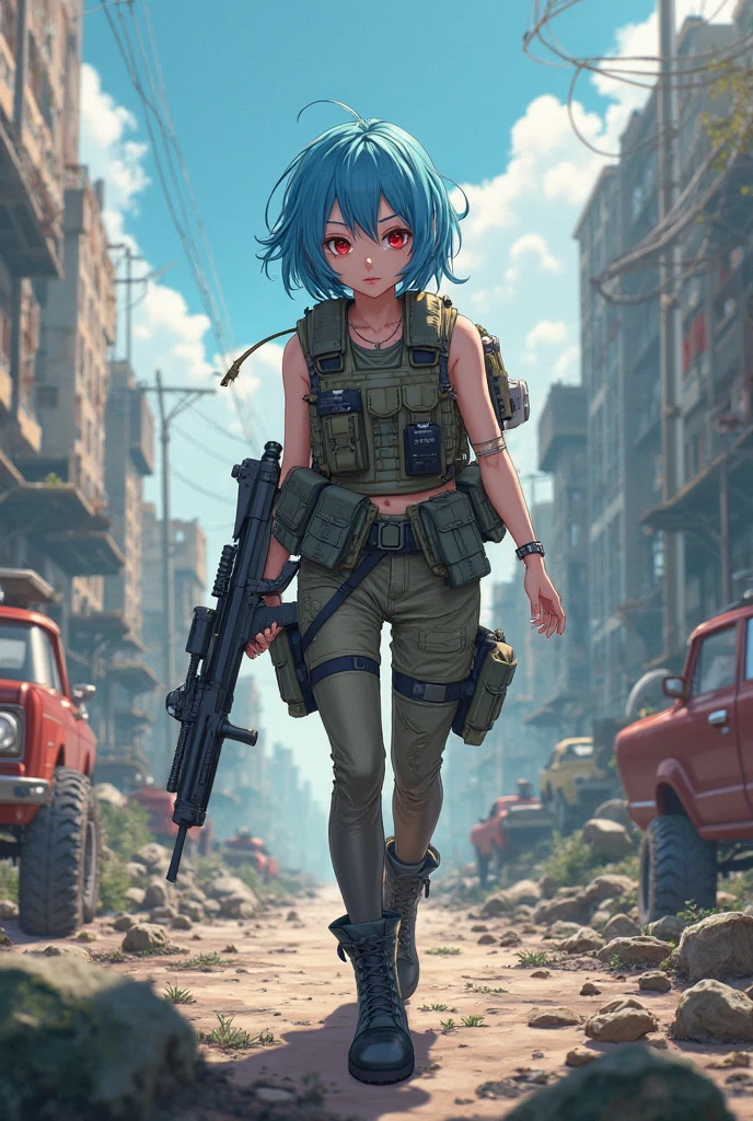 (a  little colorful girly hair  girl infantryman fighting in a desolate post-apocalyptic ruins in the GRANBLUE FANTASY:1.3)、(show off her pussy:1.6)、(pussy juice:1.6)、(topless:1.4)、(small breasts:1.5)、(short stature:1.4)、(camouflaged military infantry uniform:1.5)、(full body:1.2)、(nuclear explosion:1.2)、(dark tone:1.3)、(realistic:1.3)、(Textured skin)、(Ambient Occlusion)、(Glistening sweat)、(Sweat gushing)、(Cinematic lighting:1.4),depth of fields,masterpiece,Anatomically correct,Super Detail, high details, High quality, awardwinning, Best Quality, High resolution
