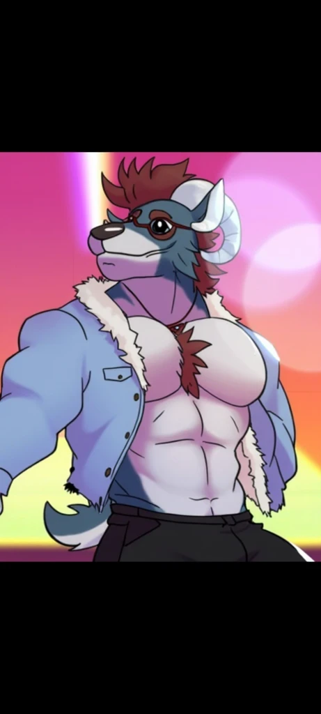 score_9,score_8_up,score_7_up, Lynx, (purple fur), purple eyes, anthro, ((medium hair)), wavy hair, purple hair, eyeliner, eyelashes, black eyeshadow, cheeks tuft, shoulder tuft, male focus, femboy, one fang, fluffy neck, icon portrait, claws, black nails, :p, frown, evil smile, neon, navel, crotch tuft, belt, (holster), leg warmers, pink clothes, nipples, solo focus, soft body, penis, hand on butt, fuzzy, paw pose, by billynr