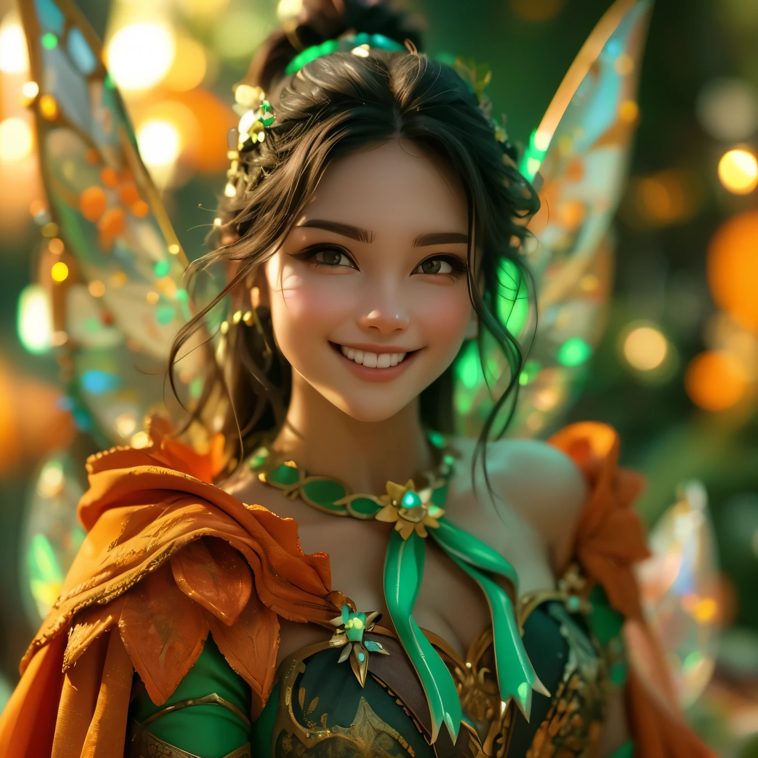 cute smile ,8K High Resolution,Light Fairy,A gentle gaze