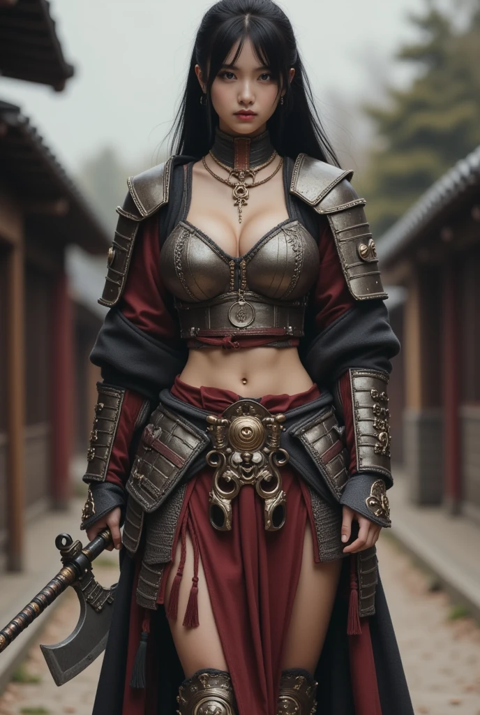 Professional , ​masterpiece、top-quality、photos realistic , depth of fields （Gemstone Black Metal Body:1.９),(Enamel Black、（cleavage of the breast）、（Chinese Dragon）、Mystical expression、Dragon Gold Weapon（Dragon Metal Body:1.４),Gorgeous gold weapons ,（（ Dragon's dense and gorgeous sword）） ,  、blood splashing、  ,warhammer 40k , adepta sororitas,Detail and gorgeous crown、（（Brown hair））、（The dragon）、（Castle background）、The dragon、（（Gangle's forest background））、Beautiful young Caucasian beauty、（１a person）、dynamic ungle,(((Detailed and ornate dragon helmet)))、20 years girl、A smile、Castle background、Thin and beautiful female hands、cleavage of the breast、Mystical expression、Light Effects、Wind-effect、magic circles、With the legendary magic wand、（demonic wings）、Toostock、