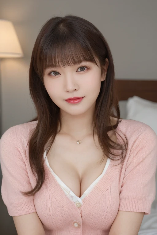 Random pose、highest quality、超A high resolution、(Photorealistic:1.5)、1 girl、sweater、(Long-haired:1.2)、(Big Breasts:1.2)、ryokan、View your viewers、Close-up、Esbian all over、Bad Eyes、Embarrassed face、Japanese、Sexy lips