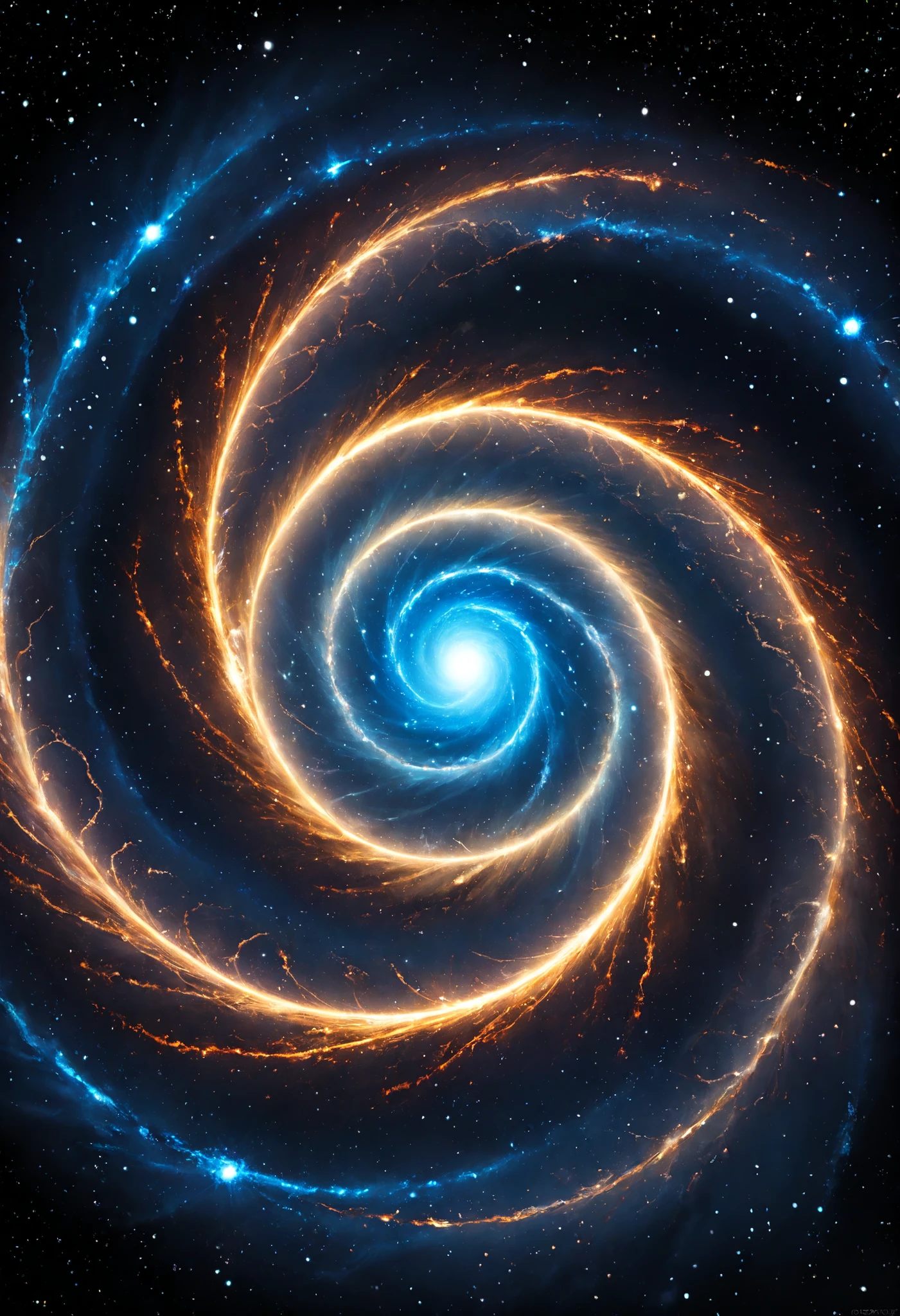 ultra detailed, absolutely resolution, masterpiece, spiral galaxy, cosmic rays, electromagnetic waves, sparks, various effects