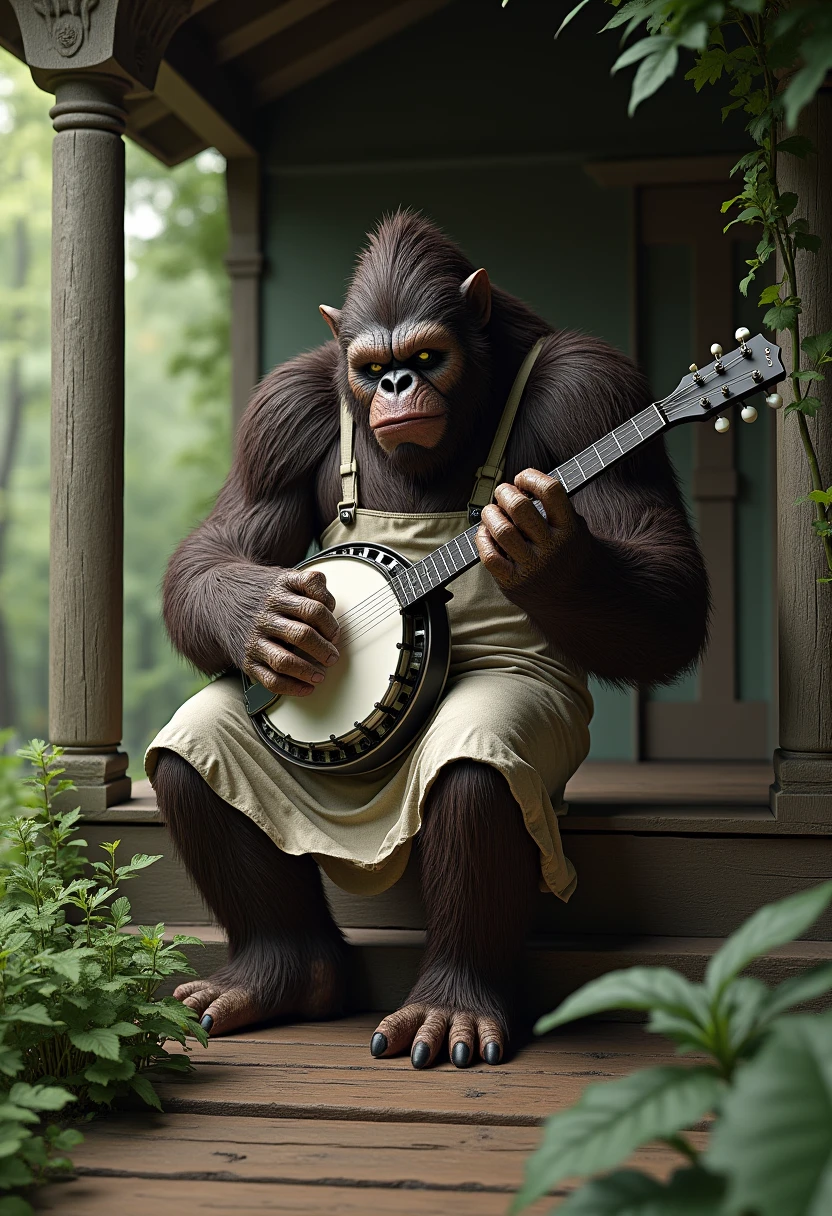 Bigfoot playing guitar