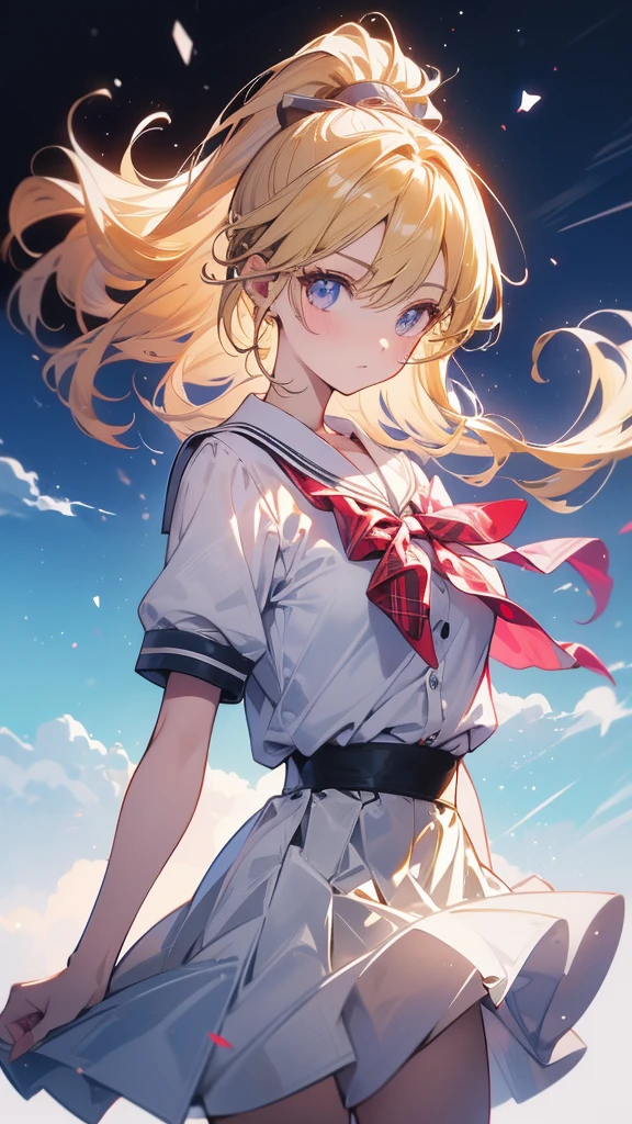 cowboy shot,thin legs,standing,extremely young girl,extremely emaciated girl,front shot,flat chest,twin tails,blonde,white ,low-leg,crotch,center of pantytained yellow,sanitary napkin,navy long sailor uniform,upskirt,pat,from b