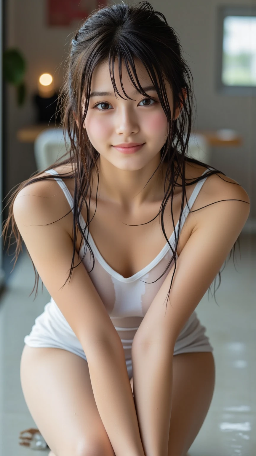 Japanese,,,cute,Primvate elementary school,,d dirty room、Cleavage、((naked))、(((Wet body)))、(((night)))、(((Dark Room)))、(((窓の外はnight)))、((Prostitute))、((Sweaty skin))、(((Sexually excited face)))、On the bed、On all fours、smile、Small breasts