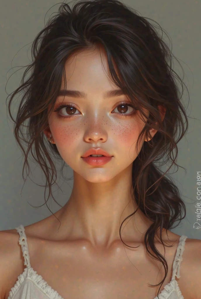with less tattoo and brown eyes