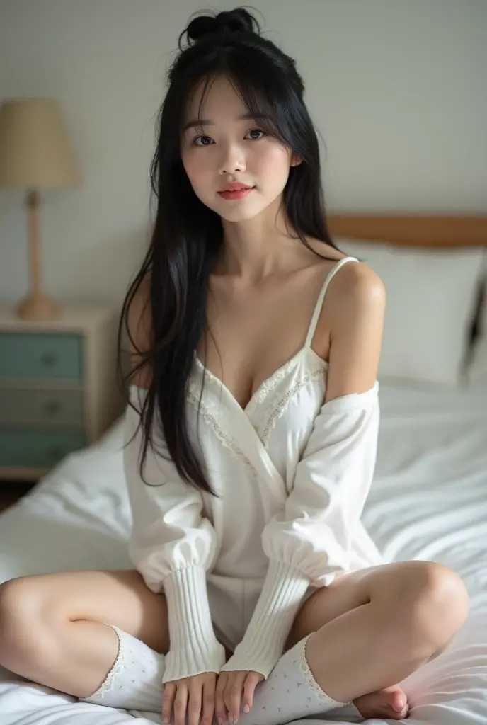 dressed, (photo realistic:1.4), (hyper realistic:1.4), (realistic:1.3),
(smoother lighting:1.05), (Improve the quality of cinematic lighting:0.9), 32K,
1 girl,20 year old girl, realistic lighting, Backlight, light shines on your face, ray tracing, (bright light:1.2), (Improvement of quality:1.4),
(Highest quality realistic textured skin), detailed eyes, detailed face,
(Tired, sleepy and satisfied:0.0), knit,beautiful big breasts、
(Enhance the mood of your body line:1.1), shiny skin、Absolute area、knee high