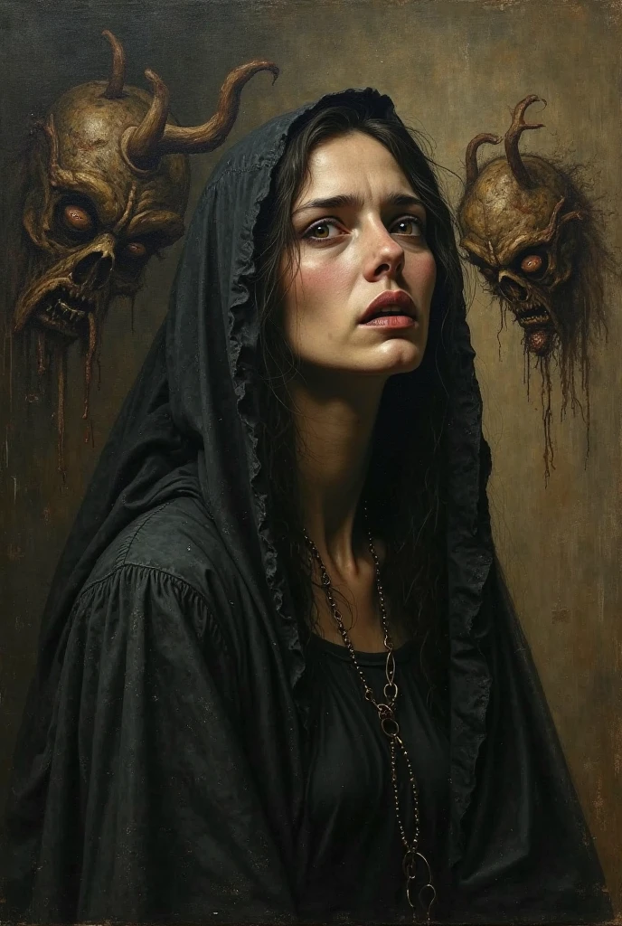 (best quality, masterpiece, high resolution:1.2), absurdres,impressionism, A detailed oil painting of a (beautiful naked female:1.35),(blush:1.2),(detailed cute face:1.1),(shy smile:1.1),expressive loving eyes,beautiful body,makeup,sexual arosal,sexually suggestive,GS-Girlish, lustful, innocence, BREAK
(surrounded by multiple shadow creatures, crowd of shadow creatures,shadows:1.25),dancing Spectral Umbra,swirling Shadowbound Entity,shadow coven,
nsfw,uncensored,brushstrokes,oil on canvas, closeup,horror \(theme\), detailed,hyperrealism,red color guide,suspenseful, grim,vibrant,style by NTY, Peter Mohrbacher,(Zdzislaw Beksinski:0.5)
<lora:BearlySD:0.6>
<lora:m99_labiaplasty_pussy_2:0.2>
<lora:shadow_lora-10:0.75> <lora:PsychoMode:0.15> <lora:MohrbacherV1(style):0.1>