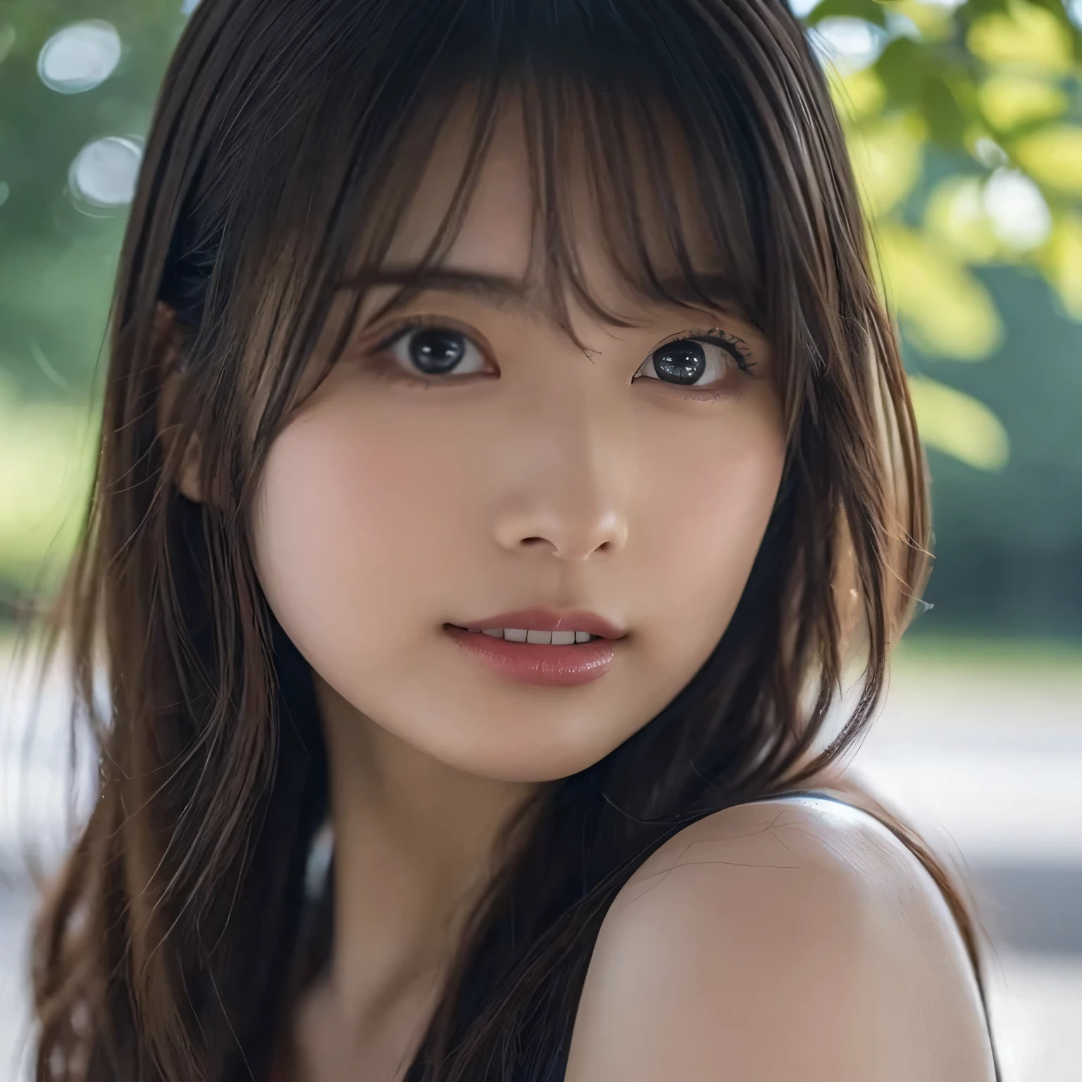 (RAW Photos, Highest quality), (Realistic, Photorealistic:1.3), Tabletop, Crying face, Very delicate and beautiful, Soft Light, (Brown Hair, Straight shoulder-length hair fluttering in the wind), Beautiful detailed girl, (Detailed fingers), Highly detailed eyes and face, Beautifully detailed nose, Beautiful attention to detail, 1 Girl, Japanese, Pure beauty, cute, (Half Body:1.3), Realistic face, Realistic body,