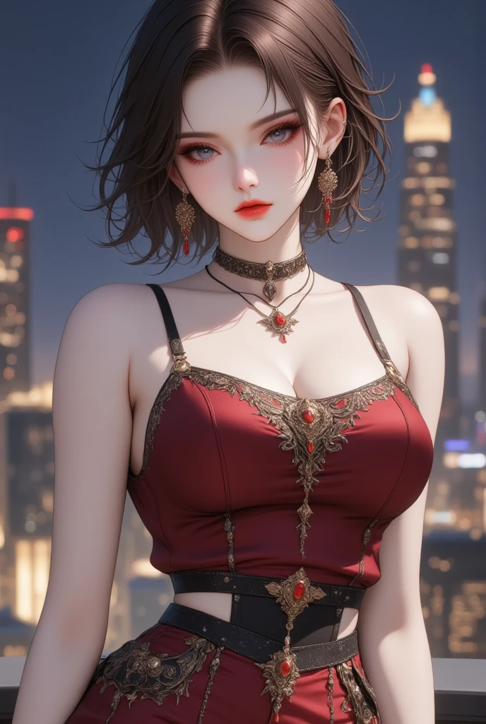 (masterpiece:1.5), (((top quality, best quality, high quality))), ((intricately detailed, ultra-detailed, insanely detailed)), highres, 32K, extremely detailed unity CG 8K wallpaper, (beautiful and aesthetic:1.2),, (depth of field:1.3), (immaculate:1.3), (delicate detailed depiction:1.4), (photorealistic:1.4), (semi-realistic:1.5),
(((brilliant full lighting, luscious vibrant colors))),  (ambient volumetric backlighting:1.5), (illustration of an immensely beautiful woman:1.3),
(upper body:1.4), (close-up:1.4), (perfectly centered:1.4), (((belly pose))), (((cinematic angle))),
(1girl:1.5), (solo:1.4), (exotic dancer:1.4), (short hair:1.4),
beautiful gorgeous face, [(detailed face:1.2):0.2], bright eyes, pureerosface_v1, ulzzang-6500-v1.1, (freckles:1.2), (happy:1.5), (red lips:1.4), (full lips:1.4), (smile:1.2),
attractive flawless body, (((pronounced feminine curves))), bright glistening skin, realistic skin, skin pores, (voluptuous:1.5), (toned midriff, navel, groin:1.3), (slim waist:1.4), (huge breasts:1.4), 
<lora:aodaicuoi:0.45>, aodaicuoi, (explicit costume:1.5), (ornate glittering long-sleeved shrug:1.5), (ornate Arabian saree:1.5), (((plunging neckline))), (nipple chain:1.3), (long sleeves:1.4), (((gems-adorned collar))), (fabrication glitters:1.5), (fine and delicate clothing details:1.5), (jeweled embroideries:1.4), (clothing sparkles:1.4), (sparkling particles:1.3), (((sagging front seam, sagging hind seam))), (((earrings, armlets, tiara))), <lora:redglitter-style-richy-v1:0.4>, redglitterstyle, <lora:Glitter_and_Chrome:0.4>,
(walking:1.5), (outdoor magical alluring garden decorated with jewelries and gemstones and exotic flowers:1.5), (seas of colorful flowers:1.5), (surreal delicate background), (intricate complex scene), (mesmerizing atmosphere), (breathtaking scenery), <lora:PerfectFullBreasts-fCV3.5:1>, <lora:age_slider_v2:-2.5>,