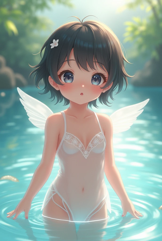 NSFW、{{{masutepiece}}}, {{{Best Quality}}}, {{Ultra-detailed}}, {{extremely delicate and beautiful}},(nffsw), (Best Quality, , 32K, masutepiece, nffsw:1.2),elementary student、a photo of a cute girl,、 of the highest quality, Best Quality, Realistic, Unity, 32k wallpapers, Official art,(Childlike body),(child),(a white bikini:1.5),{Bikini swimwear}、(Slip Costume)、{{{My swimsuit is peeling off.....}}}、{Show}、(String-shaped panties:1.5),(Gorgeous headphones:1.3),(Surprised expression:1.3),(Sweaty skin:1.5),(Juvenile body),(Unripe々Shishi Body)、Black hair,(Very short hair:1.3),,(,(Full body:1.2),{Sexy body}{Bare legged}Erotic body、(Costume Lift :1.7),(Tiny Bikini:1.3),(),{pubick hairマンコ},、{Shift your swimsuit yourself}、、(Mid summer:1.5),(Angle from below:1.5),(Spread legs),(clean legs),childishオマンコ、The shape of the pubic area is clear、rather small breasts、flat breast、{{The bikini is see-through}},{},{{{The pubic area is protruding}}}、{{Pubic area exposed}}、{Costume with visible nipples},,{Papillae visible through clothes},{Pink papillae}、pointed papillae 、{{pointed Nipple}}、オマンコthe shape of the is clear、{freshマンコ},rawマンコ、、,{{Bold open-legged pose}}、{Vulgar poses}、{{{{マンコFocus on}}}}