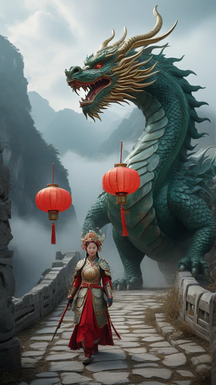 cinematic still Amidst the red walls of the Forbidden City, with its golden roofs gleaming under the sun, an asian woman in a royal blue robe with golden dragon motifs walked. Her attire, reminiscent of the empresses of yore, made her a moving masterpiece, echoing the grandeur and history of dynastic China.. emotional, harmonious, vignette, 4k epic detailed, shot on kodak, 35mm photo, sharp focus, high budget, cinemascope, moody, epic, gorgeous, film grain, grainy, cinematic, extremely, fabulous colors, artistic, perfect intricate, beautiful scenic full light, great composition, atmosphere, dynamic dramatic ambient, creative, lively, elegant