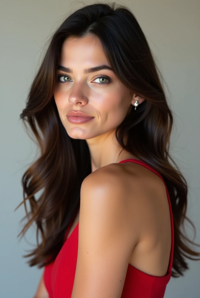 (best quality,4k,highres,masterpiece:1.2),ultra-detailed,(realistic,photorealistic,photo-realistic:1.37),beautiful detailed eyes,beautiful detailed lips,extremely detailed eyes and face,brown eyes,dark brown hair,attractive,flirty gaze,female model,Indian,40s age range,luxury office backdrop,Georgia Fowler,professional,portrait,beautiful woman,colorful clothing,confident expression,vibrant colors,perfect lighting,sharp focus,high contrast,vivid color tones,bokeh