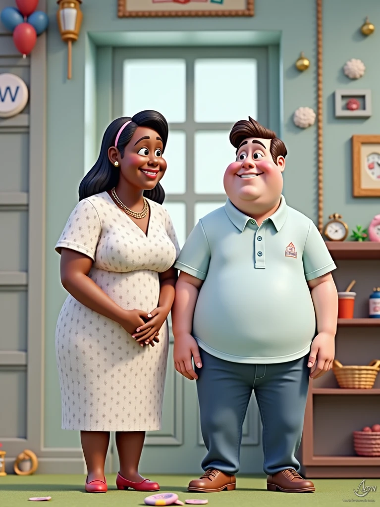 couple, thin man, obese woman