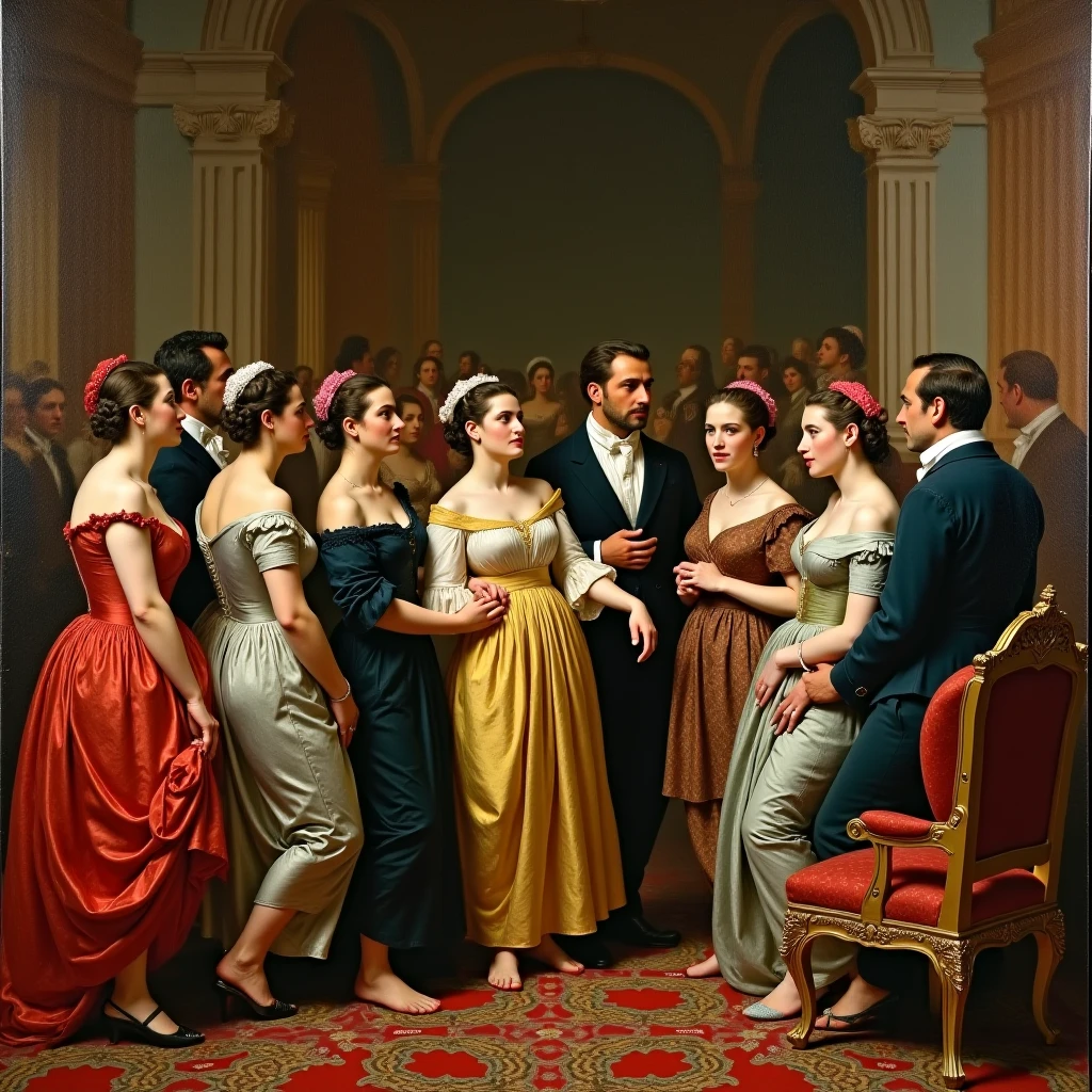 a party in a Paris lounge restaurant in the early 20th century, los invitados son ((characters from the works of Amedeo Modigliani represented standing or sitting according to the composition of the image to be generated ))cinematography lighting, ultra detallado, Pintura digital, Artstation, arte conceptual, Suave, foco nítido, illustration, (piel alta y detallada:1.2), 8k UHD, DSLR, Soft lighting, alta calidad, Film grain, Fujifilm XT3 mix4 Wildstyle RAW foto,