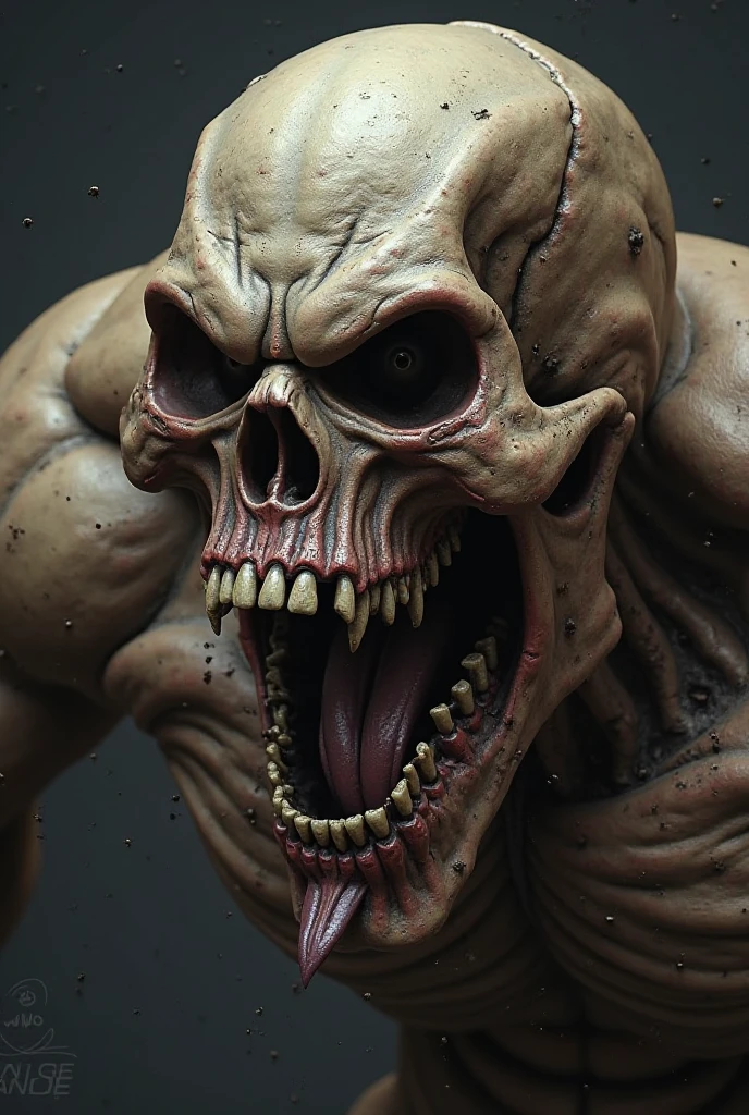 a realistic detail of a dark close-up of the face of a creepy haunting undead zombie, CHV3CZombie, horror concept art, zombified mutant flesh creature, Artwork by the walking dead, Professional, masterpiece, commissioned, wojtek fus, stefan gesell,