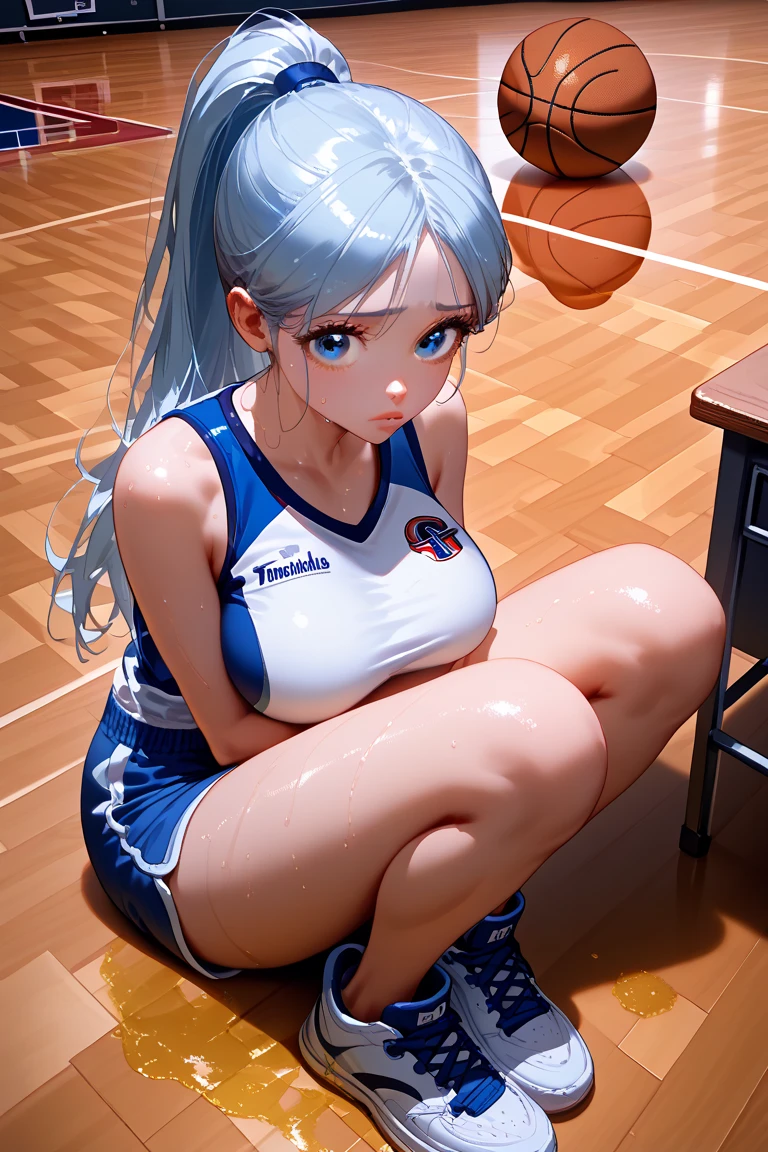 (8k ,Super detailed,Best masterpiece,nature,perfect work of art,perfect female figure),two women,sister and younger sister, sisters,rainbow hair,perfect face,(huge ),neighbor wife,woman hairstyle,elegant wife,Sophisticated and revealing ,20 years old,White skin,messy hair,perfect sexy body,Tone,flirtatious,very big ,Willow Yao,see through breasts,nipple,basketball player,Wearing ultra-short and sexy basketball sportswear,open chest,T-shaped small,Melted clothes,on the basketball court,Clap the basketball,Detail background,necklace,perfect eyes,,T-shaped small size,huge big