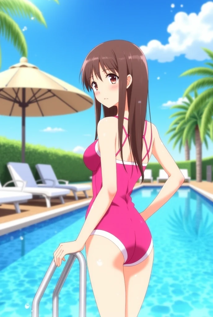 1 girl dark brown hair beautiful
