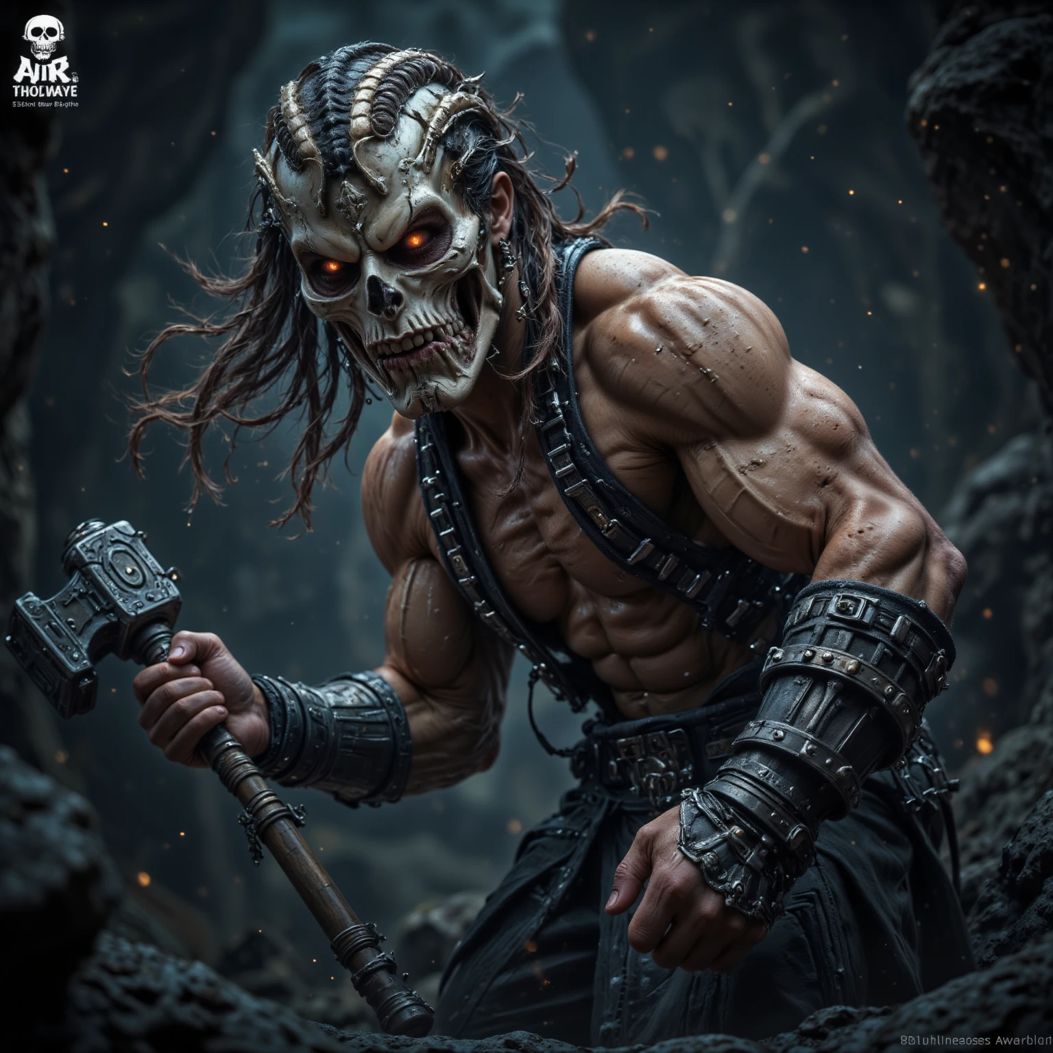 plano general:1.3, (Masterpiece:1.5),(Best Quality:1.6), (ultra high resolution:1.4), ((1 ogre alone, strong and robust, dynamic pose, with shoulder pads and leather bones, large and sharp fangs, leather belt with a skull:1.5)) , loincloth, Detailed illustration, intricate, idyllic, magical elves in the forest:1.5, landscape, Vibrant colors, sunrise, rayos de sol pasando a través de los trees, leaves falling from the trees, dew on leaves and plants, clouds, (( magical, beautiful, from another world, trees:1.4 )), (( Best Quality, Vibrant, 32k, clear, well-defined shadows)).(Best Quality,4k,8k,high resolution,Masterpiece:1.2),ultra detailed,(realist,photorealist,photo-realist:1.37),Very detailed face,extremely detailed facial features,textura de piel hiperrealist,extremely fine details,detalles intricates,detailed eyes,Detailed nose,detailed lips,detailed facial expressions,intricate facial anatomy,intense lighting,dramatic lighting,lighting change,cinematic lighting,chiaroscuro lighting,dramatic shadows,dramatic moments,vivid colors,intense colours,Deep contrast,cinematic depth of field,cinematographic composition,cinematic camera angle