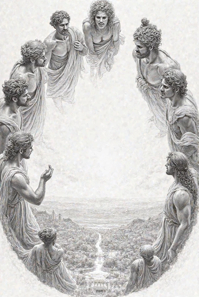 Fan art of the Creation of Adam, abstraction
