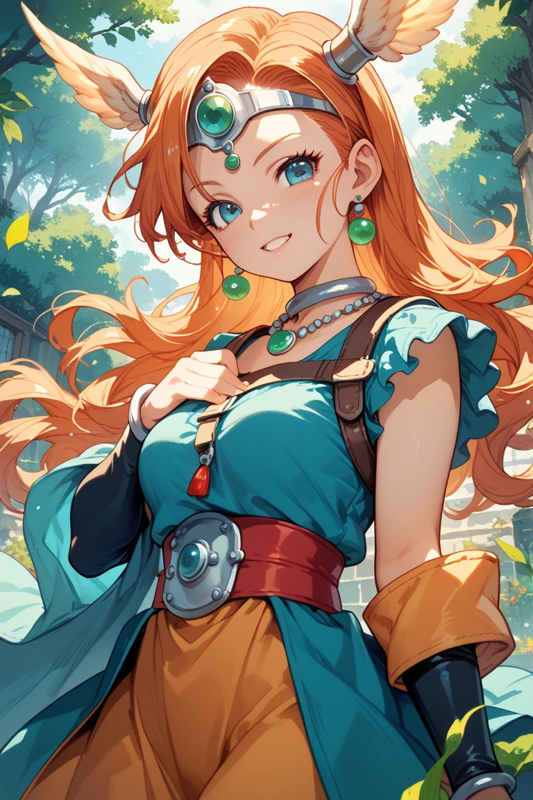 "(masterpiece:1.1), best quality, NSFW,
1girl, (80s anime style:1.3), (eyelashes:1.5), (loli:1.2),
(intricate high detailed body:1.2),
(orange hair:1.1), (forehead, parted bangs, hairclip:1.1), (short hair, french braid:1.1), (headband:1.2),
blue eyes, (lip stick:1.3), (thick eyebrows:1.1),
(curvy body:1.1), (small breasts:1.1),
(expressionless:1.2),
(silver embroidery bikini armor, tattoo:1.2), (garter belt:1.2),
(fur:1.1), (jewelry:1.1), gauntlets,
standing,
(upper body, cowboy shot, looking at viewer, from front:1.1),
(daytime, grassland, outdoors:1.2)"