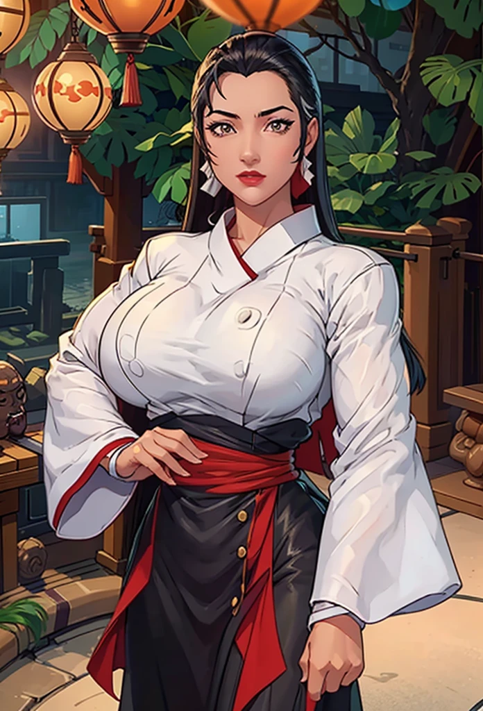 (masterpiece), (best quality), photorealistic, RAW photo, 1girl, sexy, cleavage, Hanfu, ruqun, Chinese clothes, bare shoulder