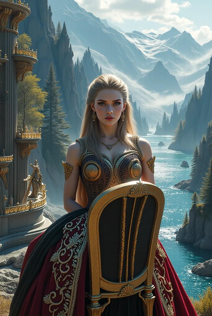 (((masterpiece)), IvoryGoldAI city at night, isometric, 3D rendering, very high definition, high detail, 8k, cinematic lighting, ultra high resolution, best quality, there is a woman sitting on a chair in the city, a beautiful fantasy queen, ((a beautiful fantasy queen)), Karol Bak UHD, beautiful elf with gorgeous robes, detailed fantasy digital art, beautiful fantasy art, detailed fantasy art, Very beautiful fantasy art, goddess. Extremely high detail, fantasy woman, beautiful and elegant elf queen, beautiful fantasy art portrait, real portrait, real three-dimensional,