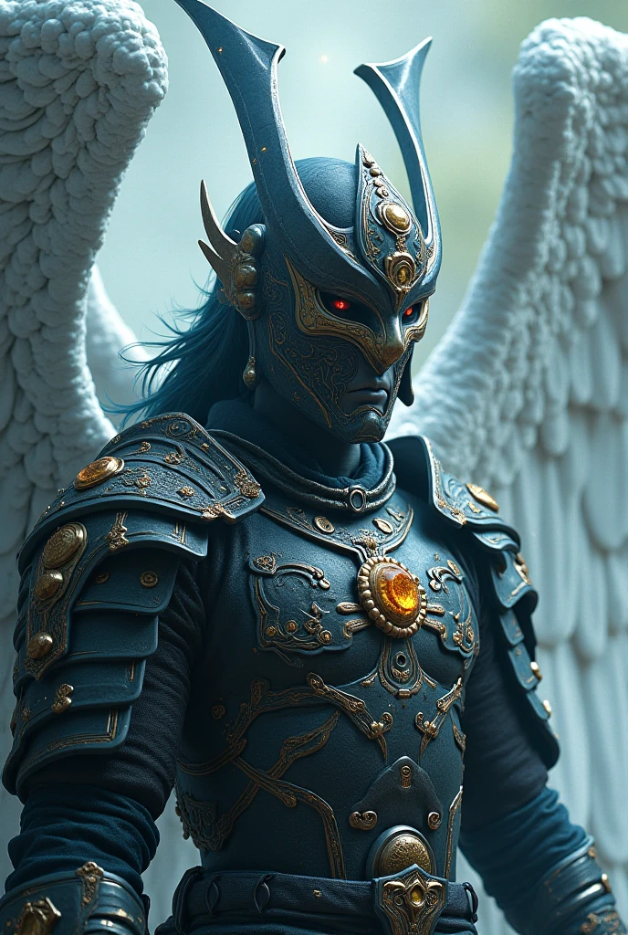 Samurai angel mask - SeaArt AI
