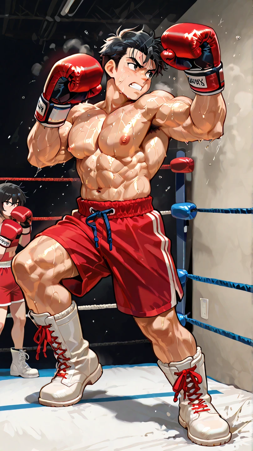 Six Pack, good looking, good looking, Hairy, boxing.