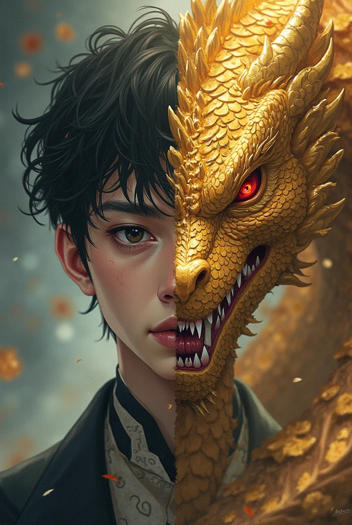 (masterpiece, top quality, best quality, official art, beautiful and aesthetic:1.2), (photorealistic, ultra realistic 8k CG), raw photo, photo:1.5, realistic:1.5, photorealistic:1.5, ultra highres, 8k, texture skin, realistic skin, detailed skin, highest detailed, extreme detailed, 8k wallpaper, colorful,
From the central south temperate zone, is the dragon.
The face was shaped like a goose egg, with innocent wild-leaf eyes beneath a swordface and russet irises.
Super short curly hair with creamy yellow gradation of flaxen.
(focus on), color Ink wash painting,
<lora:sdxL_offset:1> <lora:Neg4all_V6:1>