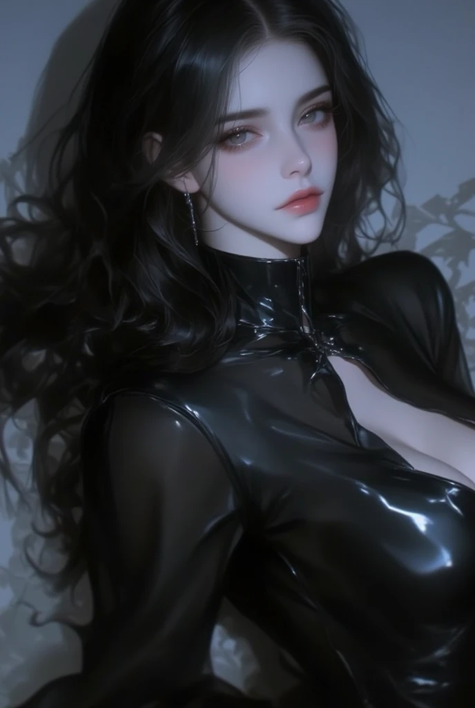 sfw, 4K Ultra HD, Masterpiece, A girl with a magical aura, (good face:1.2), very Long hair, Detailed eyes, Glossy lips, ta costume, (black costume:1.5), The aura around the body, Magical effect, Spread white light, Cosmic elements and ethereal atmosphere, A mix of bright lights and colorful nebulae, universe background, Perfect body,、 wearing bra,((skinny waist)), young asian girl, ((big breasted)),