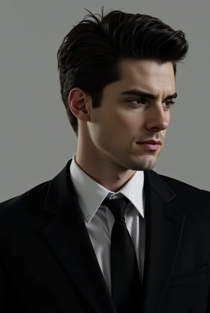 image of a man in a tie and shirt, Webtoon, man with realistic short thick black hair, exactly the same hairstyle, realistic beautiful face, realistic expression serious face, adapt the same clothes, realistic white shirt, shirt with eyes, Realistic light, realistic shadows, Realistic ultra high resolution background.photo-realistic:1.4,UHD. Realistic,High resolution without, Masterpiece, Best Quality, Ultra-detailed, better shadow, voluminous lighting), Super High Quality, High Resolution, 8K, Hyper-realistic portrait , photorealestic, dinamic lighting, voluminous lighting, Very Detailed Faces