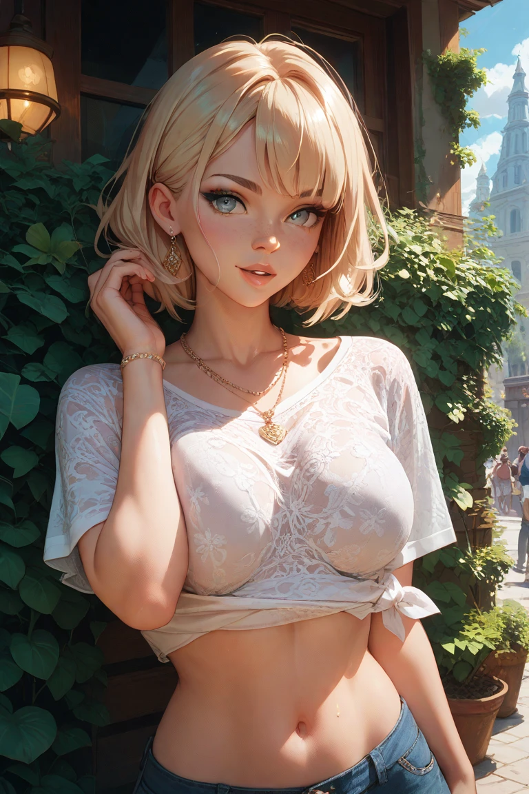 A short haired femboy with visible